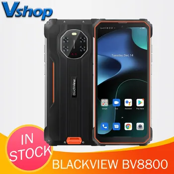 Blackview BV8800 IP68 Водонепроницаемый Прочный Смартфон ИК-Камера Ночного Видения 8 ГБ + 128 ГБ 8380 мАч Android 11 Helio G96 NFC Сотовый Телефон