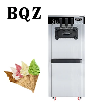BT-618CB Home Premium Вертикальная машина для мороженого с 3 вкусами мощностью 1600 Вт, машина для мороженого из пищевой нержавеющей стали большой емкости