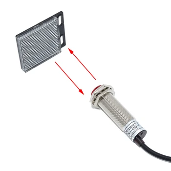DV6-36V Водонепроницаемый светоотражающий лазерный переключатель Фотоэлектрический датчик NPN PNP Выходное расстояние обнаружения макс. 20 м (регулируется)