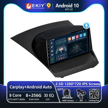 EKIY T8 8G 256 для Ford Fiesta 2009-2017 Автомобильный радиоприемник Мультимедийный видеоплеер Навигация GPS Android Auto Carplay BT Без 2 Din DVD
