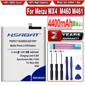 HSABAT Новый Аккумулятор 4400 мАч BT40 Аккумулятор Мобильного Телефона для Meizu MX4 Аккумулятор MX 4 M460 M461 Аккумулятор