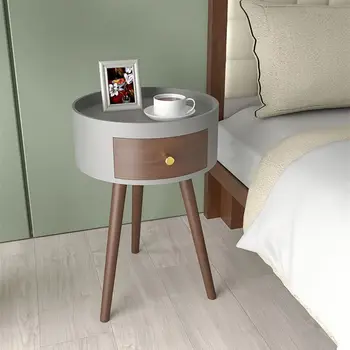 Ins Скандинавская мебель Диван Сбоку Чайный журнальный столик Маленькая Простая прикроватная тумбочка Итальянский Узкий цилиндрический столик для дома в спальне