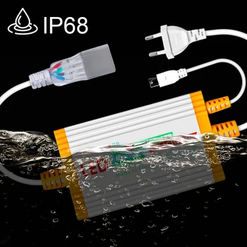 IP68 Водонепроницаемый Трансформатор светодиодной ленты RGB мощностью 1500 Вт 220 В, адаптер питания ЕС для светодиодной ленты RGB с дистанционным управлением