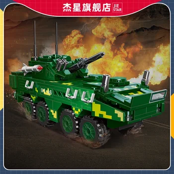 Jiexing 61058 новая модель боевой машины пехоты 09, декоративная пластиковая мелкозернистая сборка военных строительных блоков своими руками