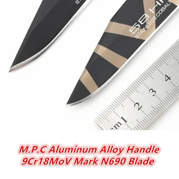 JUFULE Новый M.P.C Складной Нож С Лезвием Mark N690 Алюминиевая Ручка Медная Шайба Охота Кемпинг Открытый Тактический Инструмент Для Выживания EDC Инструменты