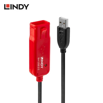 LINDY 8m USB 2.0 Active Extension Pro Кабель USB A Для мужчин и женщин Кабель Синхронизации данных Подходит для ПК Телевизора USB Мобильного Кабеля Жесткого диска