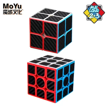 MoYu Meilong Набор Волшебных Кубиков Из Углеродного Волокна 2x2 3x3 Профессиональный Скоростной Куб Meilong 2 + 3 Скоростные Головоломки Cubo Magico Развивающие Игрушки