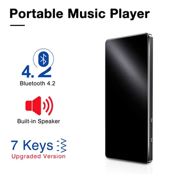 MP3-плеер с динамиком Bluetooth, сенсорная клавиша, встроенный металлический мини-плеер с поддержкой Hi-Fi объемом 8 ГБ и 16 ГБ с записью FM-радио.