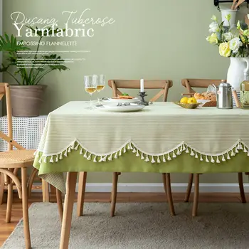 Nordic ins маленькая свежая скатерть с высококачественным прямоугольным ковриком для чайного столика, скатерть для скатертей в стиле западной кухни, скатерть с кисточками