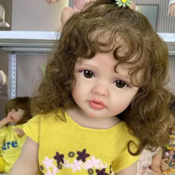 NPK 55 см Высококачественная Реалистичная Кукла Bebe Reborn Doll Betty С Твердой Силиконовой Формой Для Тела и Укорененными Вручную Волосами, Принимающая Душ, Подарок На День Рождения