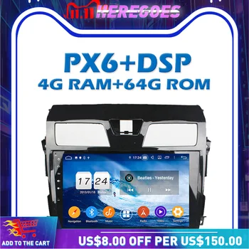 PX6 Автомобильный DVD-плеер DSP IPS Android 10,0 4G 64GB GPS Google Map RDS Авторадио Wifi Bluetooth 5,0 Для Nissan Tena 2013 2014 2015