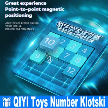 QIYI Toys Number Klotski Магнитная Настольная игра Huarong Road Логическая Тренировка Мозга Цифровые Настольные игры 3x3 4x4 5x5 6x6 7x7