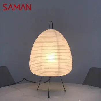 SAMAN Современные настольные лампы Креативная светодиодная простая настольная лампа в японском стиле для декора дома, гостиной, спальни в семье
