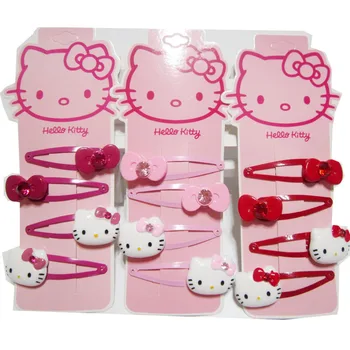 Sanrio Hello kitty веревка для волос, мультяшный детский бант, шпилька, точечная дрель, заколка для волос, веревка для волос, аксессуары для волос для милой девушки, резиновый бант