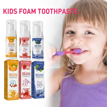 Sdotter отбеливание пены 60мл зубная паста для детей отжима зубная паста мусс анти полости фруктовый вкус зубной пасты для зубов уход за здоро