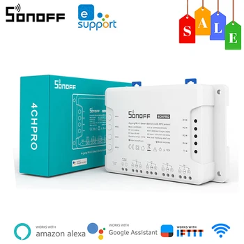 Sonoff 4CH R3 / 4CH PROR3 WiFi Smart Switch 4 Банды Беспроводной переключатель Обратного Отсчета Времени Дистанционное Управление Домашней Автоматизацией Через приложение Ewelink