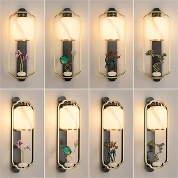 TEMAR Настенные бра, Современный латунный креативный светодиодный светильник для украшения домашнего коридора