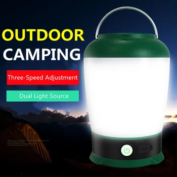 USB Перезаряжаемый походный светодиодный светильник, портативная наружная лампа, походный фонарь, водонепроницаемые палатки, походный ночник, подвесной светильник