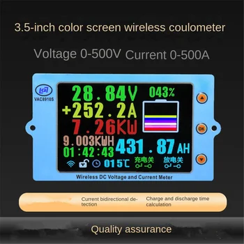 VAC8910F \ 3,5-дюймовый цветной экран, беспроводной измеритель напряжения и тока \ температурная емкость \ кулоновский счетчик 120V 500A
