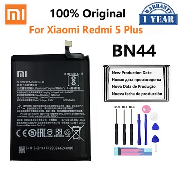Xiao Mi Оригинальный Аккумулятор Для Телефона BN44 Для Xiaomi Redmi 5 Redmi5 Plus Red mi 5Plus Высококачественные Сменные Батареи Для Телефона емкостью 4000 мАч