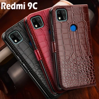 Xiaomi Redmi 9C Case магнит флип кожаная Задняя Крышка Чехол для Xiaomi Redmi 9C чехол для телефона Силиконовый кошелек Redmi 9C NFC case