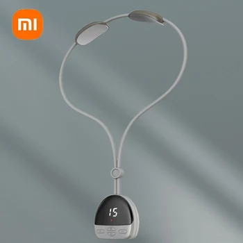 Xiaomi, интеллектуальный маленький массажер для шеи, портативный перезаряжаемый импульсный массажер для шейки матки с горячим компрессом, черный для пожилых людей