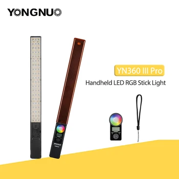 YONGNUO YN360III Pro Handheld LED Stick Light RGB Красочный Светодиодный Видеосвет 3200-5500K Двухцветный Регулируемый Заполняющий Свет Для Фотосъемки