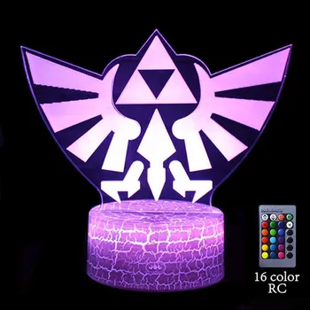 Zeldas Tears of The Kingdom Светодиодный Ночник Игровые Фигурки Меч Щит 3D USB Sleep Light Настольные Лампы Неоновые Огни Декор Комнаты Подарки