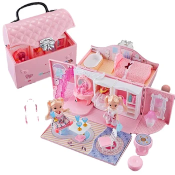 Zl Toy для девочек, играющих в домик, кукольный дом принцессы, подарок на День рождения детей