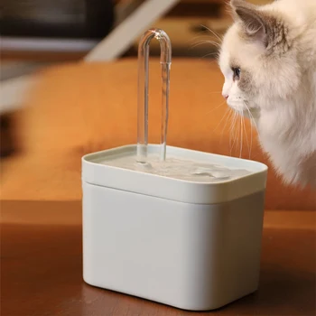Автоматический Фильтр Cat Water Fountain USB Электрическая Немой Поилка Для Кошек Чаша Рециркуляции Фильтрующая Поилка для Кошек Дозатор Воды для Домашних Животных 1.5 Л