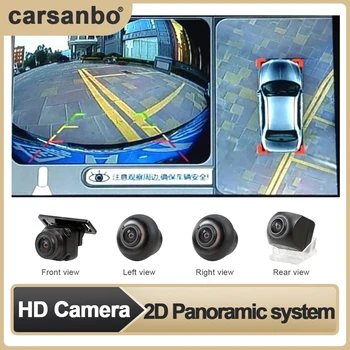 Автомобильный Видеорегистратор Панорамы объемного изображения 360 ° Система аэрофотосъемки Автомобильная камера с видеорегистратором Камера ночного видения Система панорамы 1080P