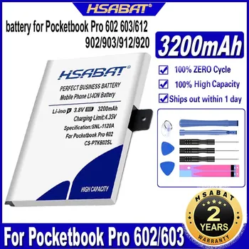 Аккумулятор HSABAT CS-PTK602SL емкостью 3200 мАч Для Pocketbook Pro 602/603/612/902/903/912/920 Батарей