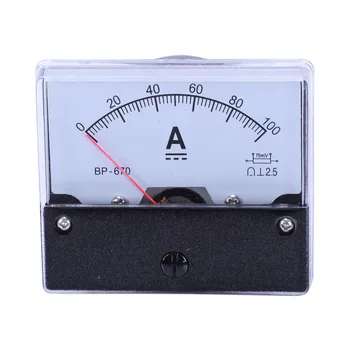 Аналоговая панель постоянного тока 100A, счетчик тока в амперах, Амперметр, Измеритель DH-670