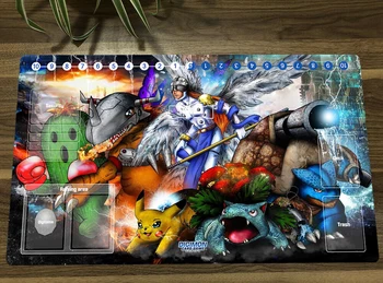 Аниме Digimon Adventure Duel Playmat Angemon Торговый Карточный Игровой Коврик DTCG CCG Коврик Для Мыши TCG Настольный Игровой Коврик и Бесплатная Сумка
