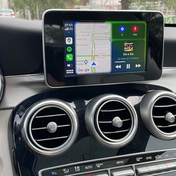 Беспроводной Экран Обновления Apple CarPlay Android Auto Для Mercedes Benz c-180 C180 coupe 2017/2018 C200 C260 Музыкальный GPS-Плеер