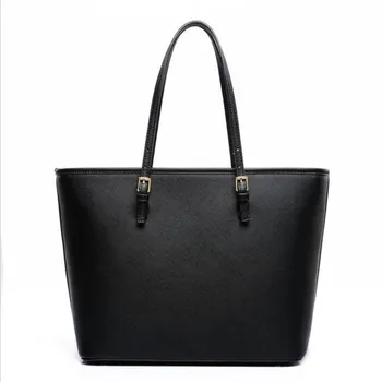 Большая сумка Модная женская сумка из искусственной кожи, короткая сумка через плечо, черная, белая, большая вместительная сумка-тоут