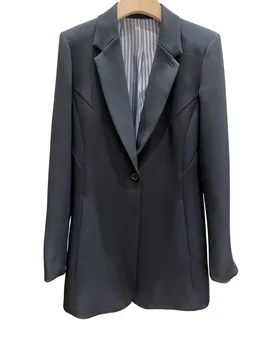 Весной 2022 года пиджак в полоску с одной пуговицей на талии, женские офисные костюмы, топы ceketler