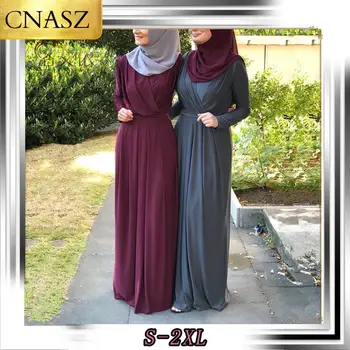 Взрывная мусульманская Абая Дубай, элегантная минималистичная женская одежда 2019, Исламские абаи для женщин, платье с длинным рукавом