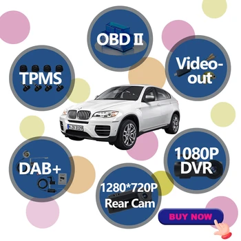 Видеовыход Obd2 canbus TPMS DAB + адаптер BMW X1 X3 X4 X5 F30 F31 F34 F07 F10 F11 F25 F26 E84 E60 E90 E61 E70 E71 E72 Автомобильная Камера