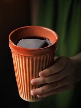 Винтажная кружка, кофейная чашка ручной работы из грубой керамики, чашки для секс-пары, послеобеденный чай, переливающаяся кофейная чашка