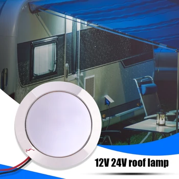Водонепроницаемая светодиодная купольная лампа для чтения 12V Auto 24 SMT, потолочные светильники в салоне автомобиля RV