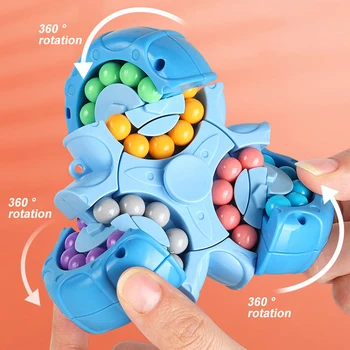 Вращающийся Волшебный Бобовый кубик, игрушка на кончиках пальцев, детские пазлы, творческая развивающая игра, спиннеры для снятия стресса, детские игрушки
