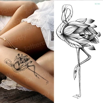 временная татуировка наклейка черные эскизы татуировки птицы цветы геометрическая татуировка для девочек сексуальная татуировка и наклейки для боди-арта