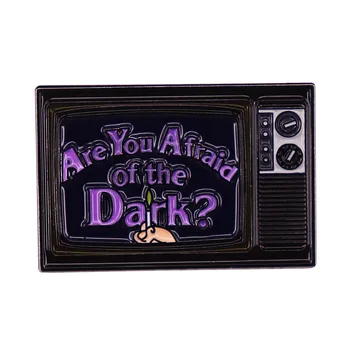 Вы боитесь Темной Эмалированной Булавки из сериала Ужасов Брошь Медаль значок Аксессуары Хэллоуин Готический Ювелирный Подарок
