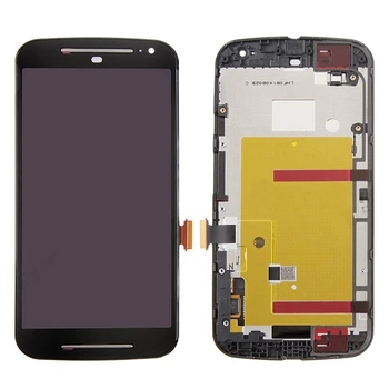 Высококачественный ЖК-экран и Дигитайзер в Полной Сборке, Сменное ЖК-стекло с Рамкой Для Motorola Moto G2