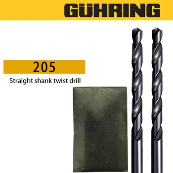 Германия GUHRING 205 спиральное сверло с прямой ручкой из нержавеющей стали 1-6 мм из быстрорежущей стали, содержащей кобальт-алмаз