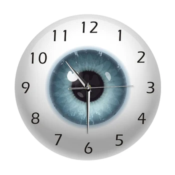 глазное яблоко с косметическим контактом, зрачок, основной прицел, офтальмологические настенные часы без звука, новинка в магазине оптических товаров, настенные часы