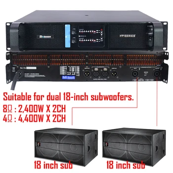 Двухканальный басовый сабвуфер DS-14K Мощностью 4000 Вт Pro PA Audio Power Amplifier для 18-дюймового сабвуфера