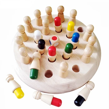 Детская деревянная спичечная палочка с памятью, шахматы, веселые цветные настольные игры, пазлы, обучающая игрушка, обучающие игрушки для детей