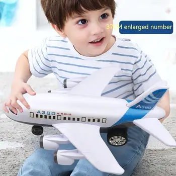 Детские игрушки, имитирующие инерционный самолет, модель самолета A380, Игрушки большого размера, модель самолета A380, Детские праздничные подарки